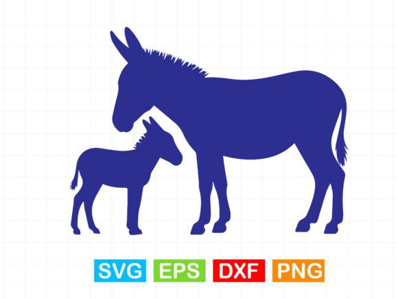 Baby Donkey Standing Svg White Background