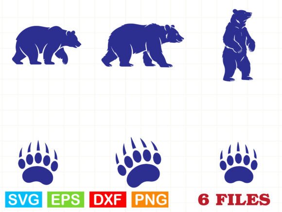 Bear Silhouette Bear Paw Svg