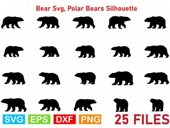 Bear SVG: Polar Bears Silhouette