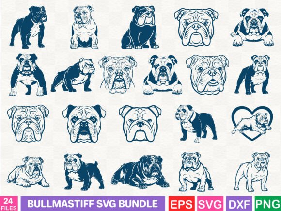 Bullmastiff SVG Bundle