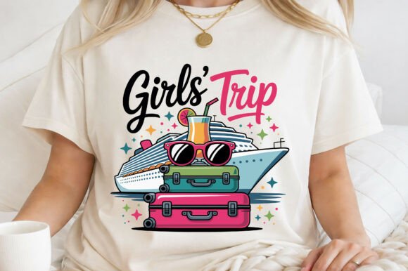 Colorful Cruise Girls Trip PNG SVG
