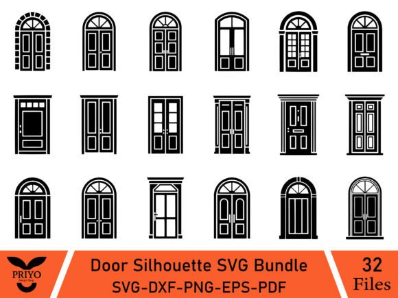 Door Silhouette SVG Bundle
