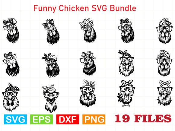 Funny Chicken SVG Bundle