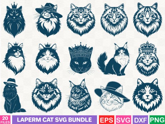 Laperm Cat SVG Bundle
