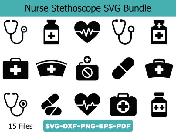 Nurse Stethoscope SVG Bundle