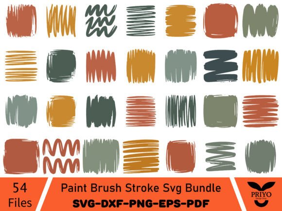 Paint Brush Stroke Svg Bundle