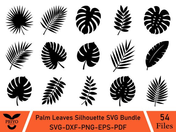 Palm Leaves Silhouette SVG Bundle