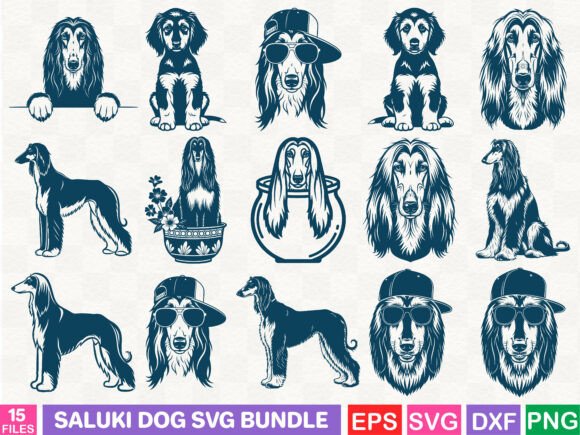 Saluki Dog SVG Bundle Review