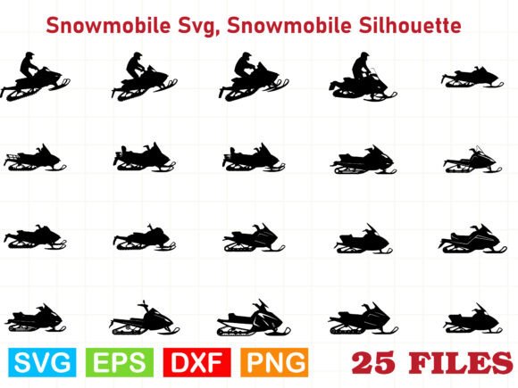 Snowmobile SVG, Snowmobile Silhouette
